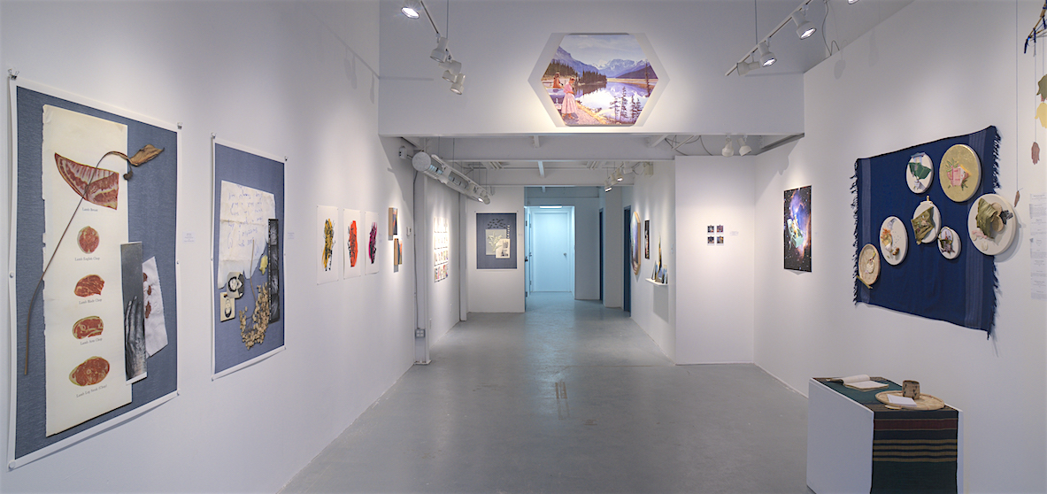 Installation photo from Gatherers (2019) with work from Olivia Johnston, Lori Langille, Rebecca Clouatre, Amy Thompson, Regretta Brown & Kristina Corre. Photo: David Barbour